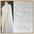 قماش جاكار مموج - خامة فستان أنيقة ومزخرفة 135 سم