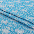 قماش جاكار بروكار بخيوط ذهبية فلكية - نمط سماوي