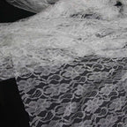 قماش دانتيل شبكي أبيض ناعم جديد لتصوير حفلات الزفاف، مفرش طاولة، ملابس أريكة، قماش ستائر