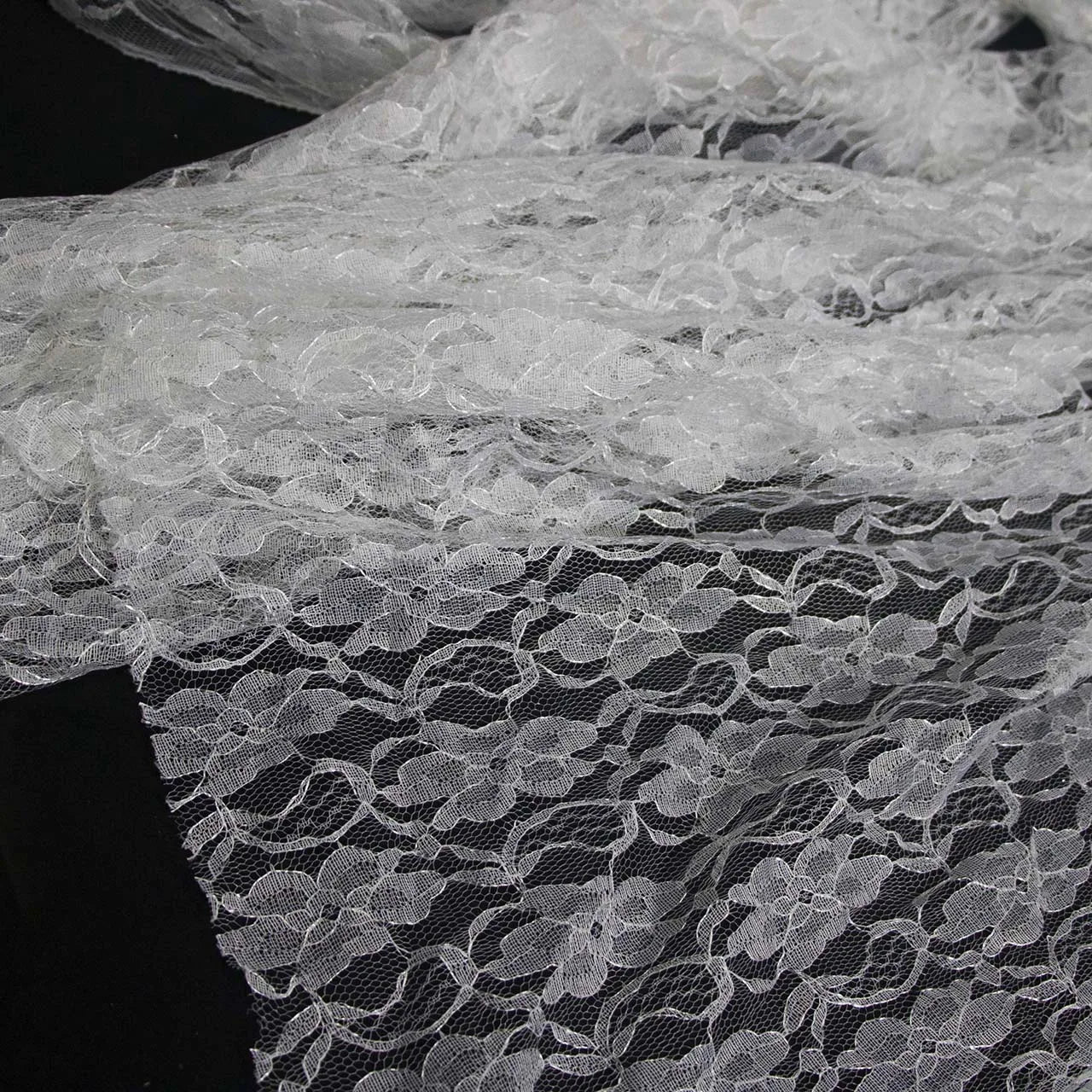 قماش دانتيل شبكي أبيض ناعم جديد لتصوير حفلات الزفاف، مفرش طاولة، ملابس أريكة، قماش ستائر