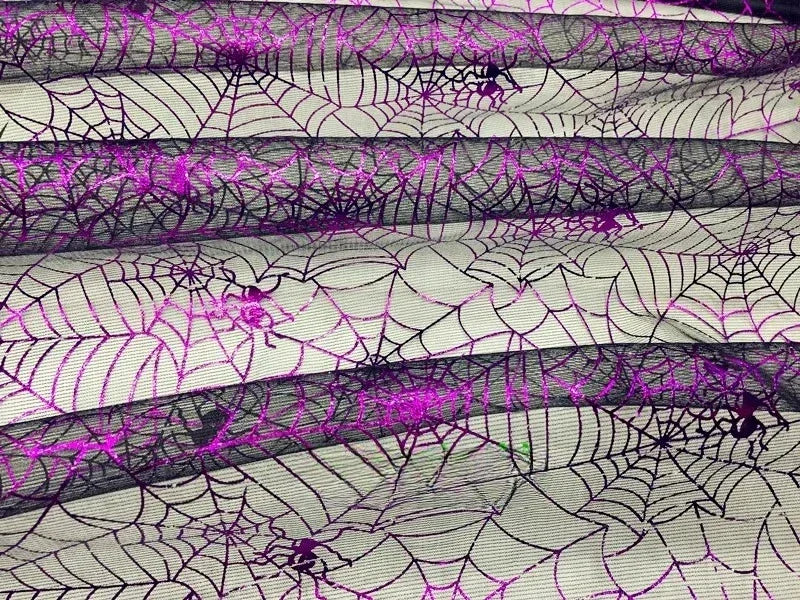 شبكة شفافة مطبوعة على شكل شبكة عنكبوتية لتزيين ملابس الأطفال في الهالوين