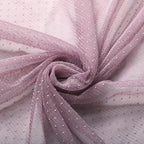 Tela de organza de malla con lunares: material transparente refinado