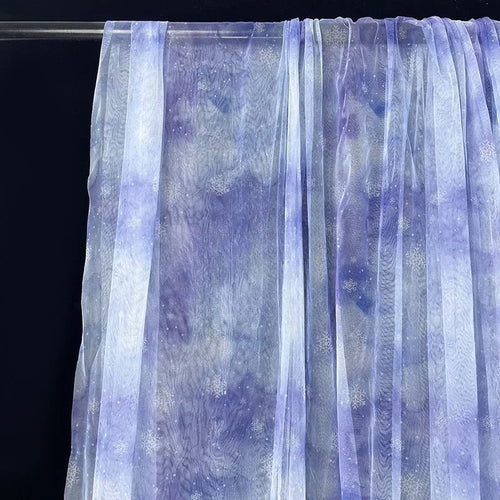 Blue Purple Gradient Tulle - Soft for Photo Backdrops & Bridal Gowns - fabric photo 1