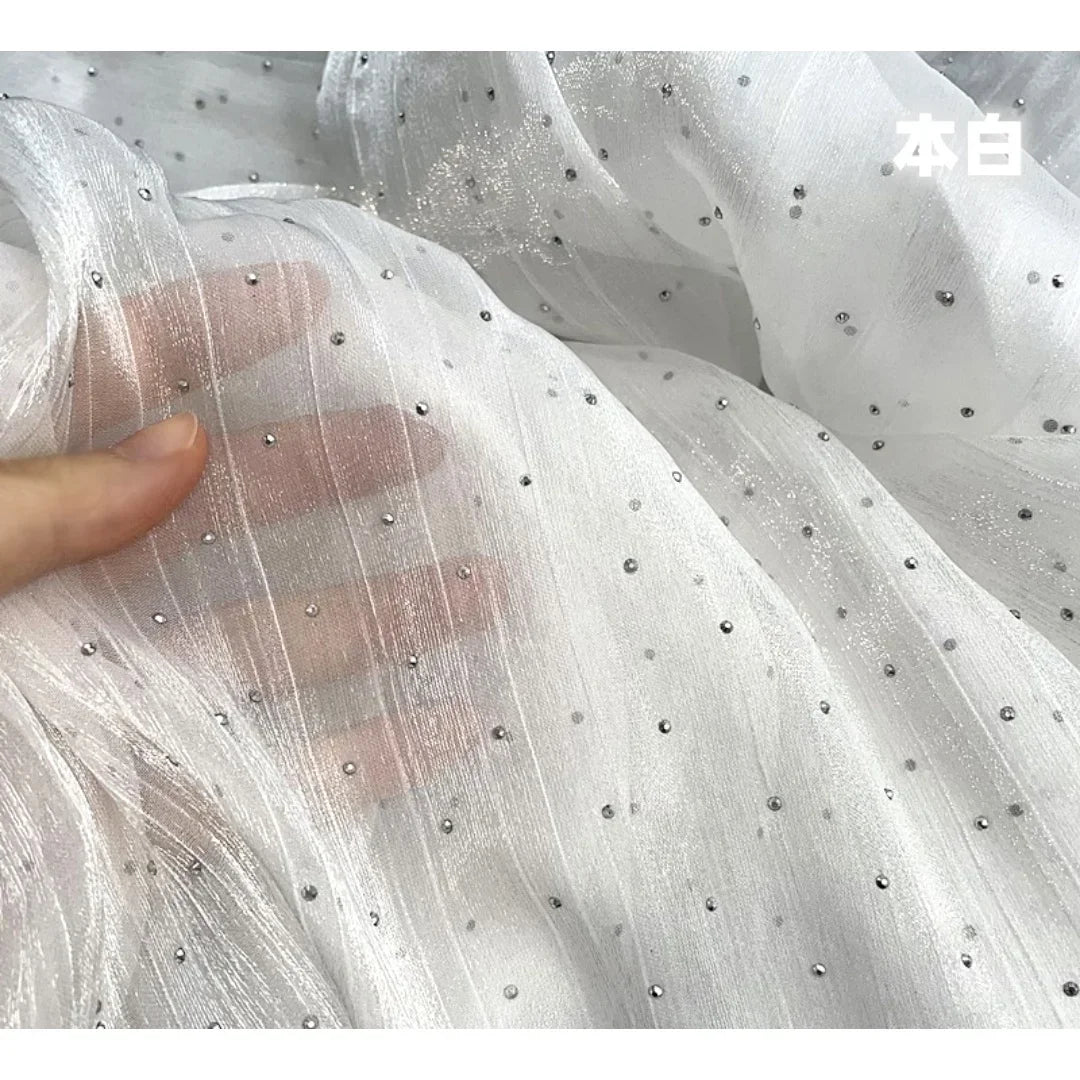 فستان زفاف نسائي مسائي بتصميم سماء مرصعة بالنجوم بتصميم زهرة جليدية من الساتان الأكثر مبيعًا