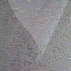 White Bubble Sheen Chiffon Sheer Sequin Fabric - High End Wedding Material