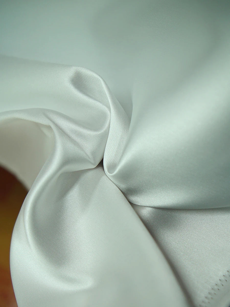قماش ساتان ميكادو ثقيل - مادة فستان زفاف منظم بعرض 150 سم