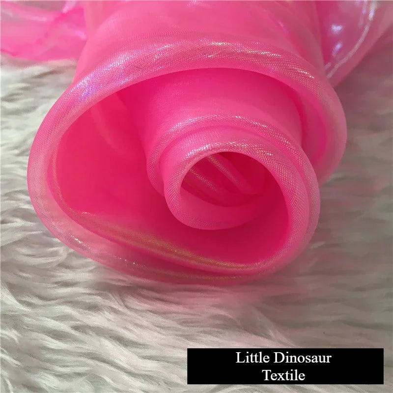 شبكة سيمفونية مشفرة، خيوط زجاجية، نسيج مسطح ملون، خيوط حرير لامعة، ملابس، ديكورات زفاف، ملابس أطفال، قماش زفاف