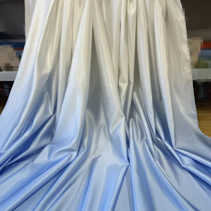 Gradient Soft Satin Fabric - Glossy Formal Dress Material 150cm