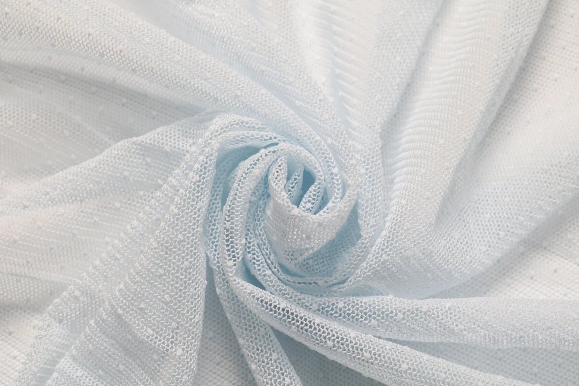 Polka Dot Mesh Organza Fabric - Refined Sheer Material