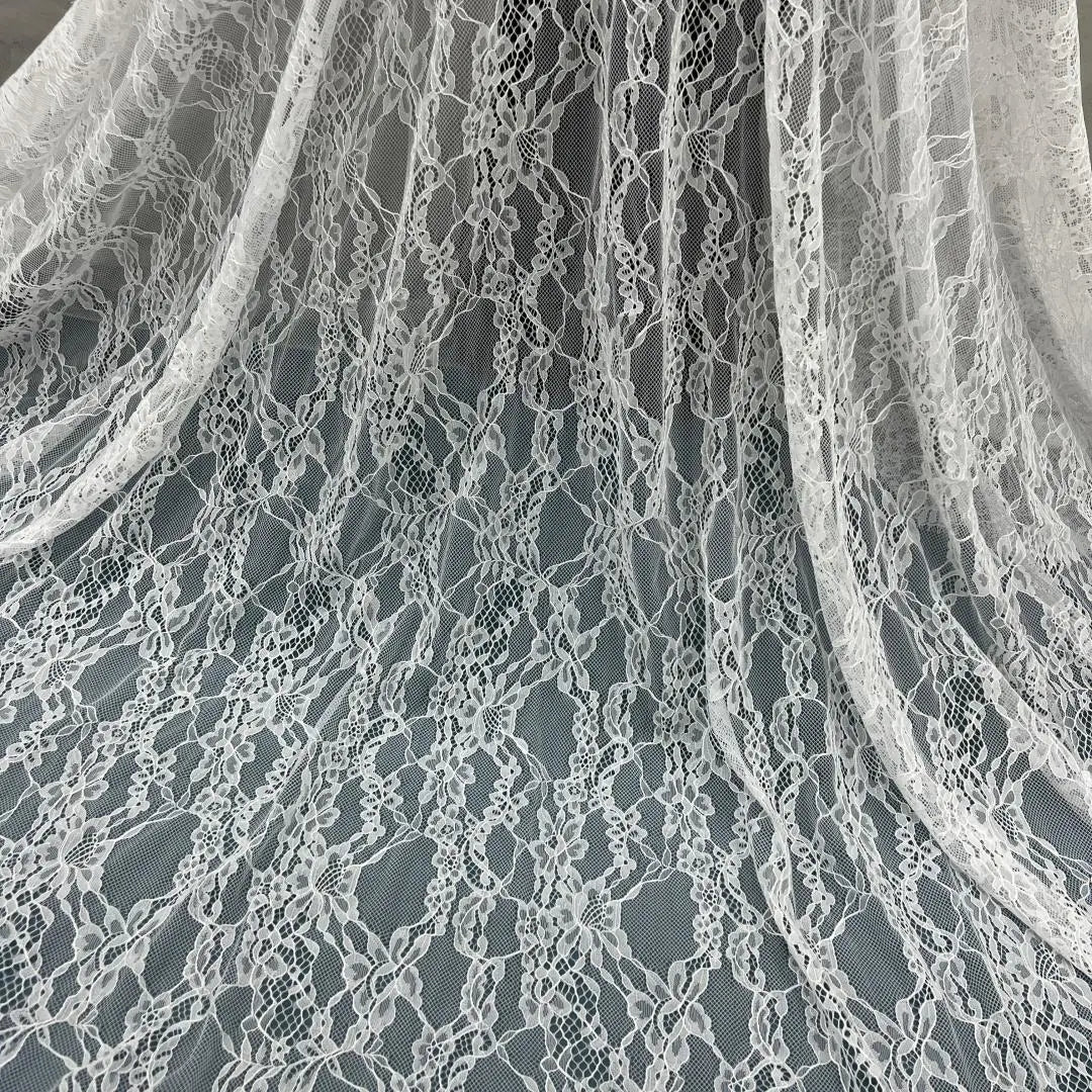 قماش دانتيل بيج أنيق فائق النحافة لفستان الزفاف ونصف التنورة (بطول 3 أمتار)