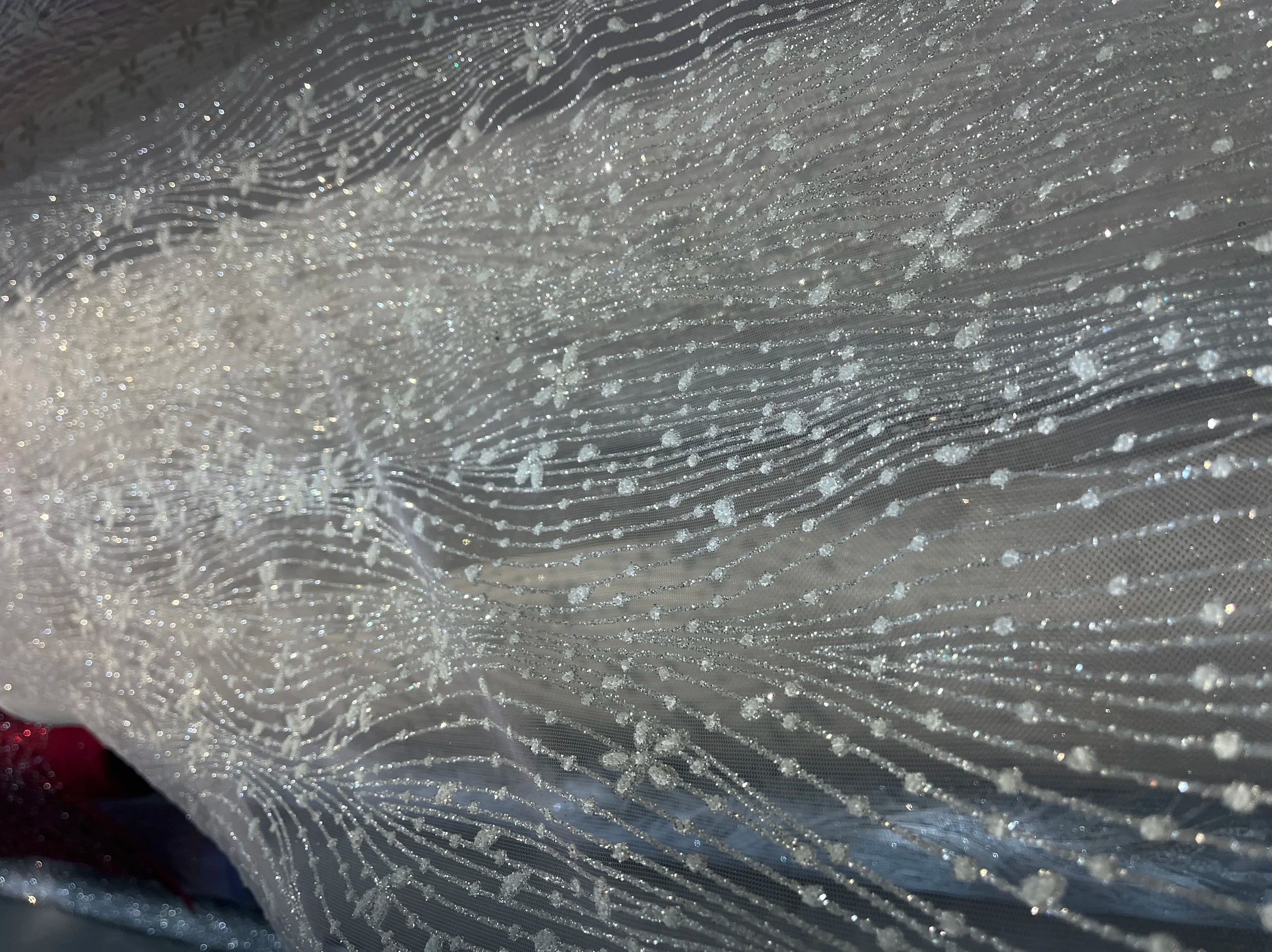 Lentejuelas de Super Hada, Ramas de Flores, Tela de Malla, Vestido de Novia, Tela de Encaje de Moda, Accesorios de Bricolaje Hechos a Mano