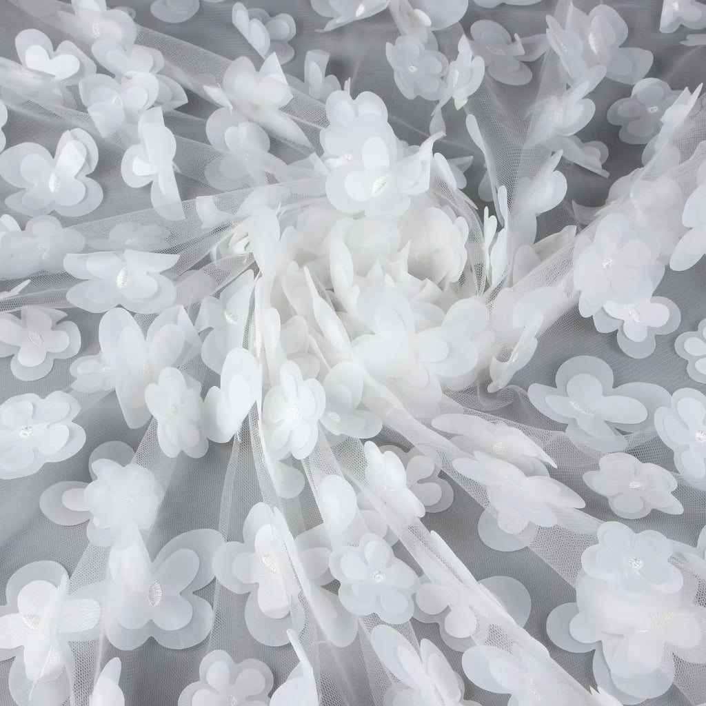 Double-Layer Laser Cut Butterfly Tulle Lace - Embroidered for Dancewear & Stage