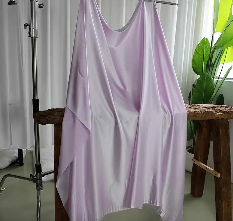 قماش حرير ساتان مرن - مادة ناعمة لامعة 145 سم