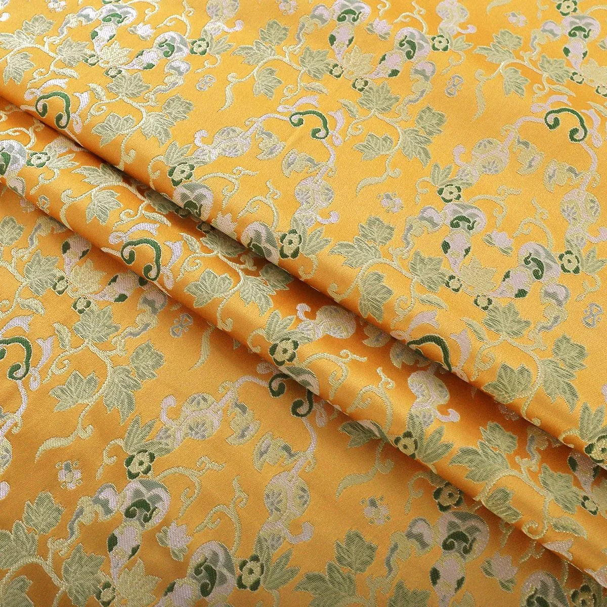 Refined Jacquard Brocade Fabric Gourd Motif Traditional Pattern Elegant Dress Vest Skirt DIY Fashion Sewing Designer Material