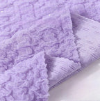 Tela elástica de felpa bordada con burbujas y textura 3D con volantes para vestidos de bebé, ropa de mujer y costura DIY.