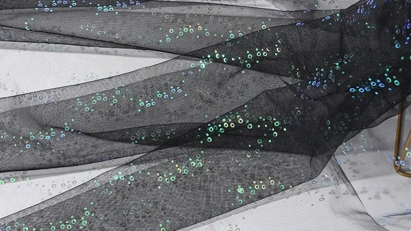 Mesh Fabric With Fish-scale Pattern And Color Net Fabric Used For DIY Children's Princess Dress Headwear For Holidays Activities