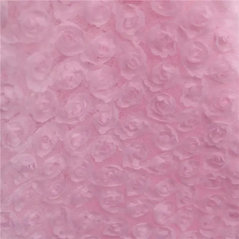 فستان زفاف كلاسيكي مطبوع عليه وردة ثلاثية الأبعاد مع لوحة قماش مطرزة وقماش شبكي مزين بالزهور