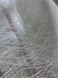 Silver Thread Irregular Mesh - Sheer Sparkle for Bridal Gowns