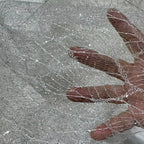 Gasa de malla rígida para modelado con purpurina plateada, polvo plateado irregular, dorado intenso, para vestido de novia, diseño de tela