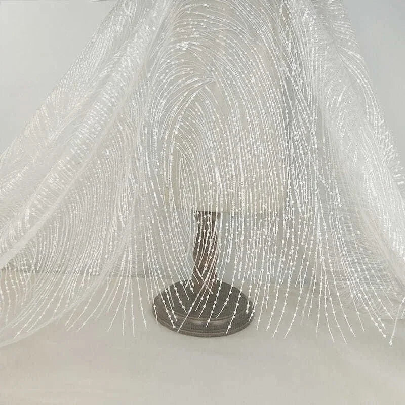 Exquisite Sequin Embroidered Water-Soluble Mesh - Wedding Dress Lace