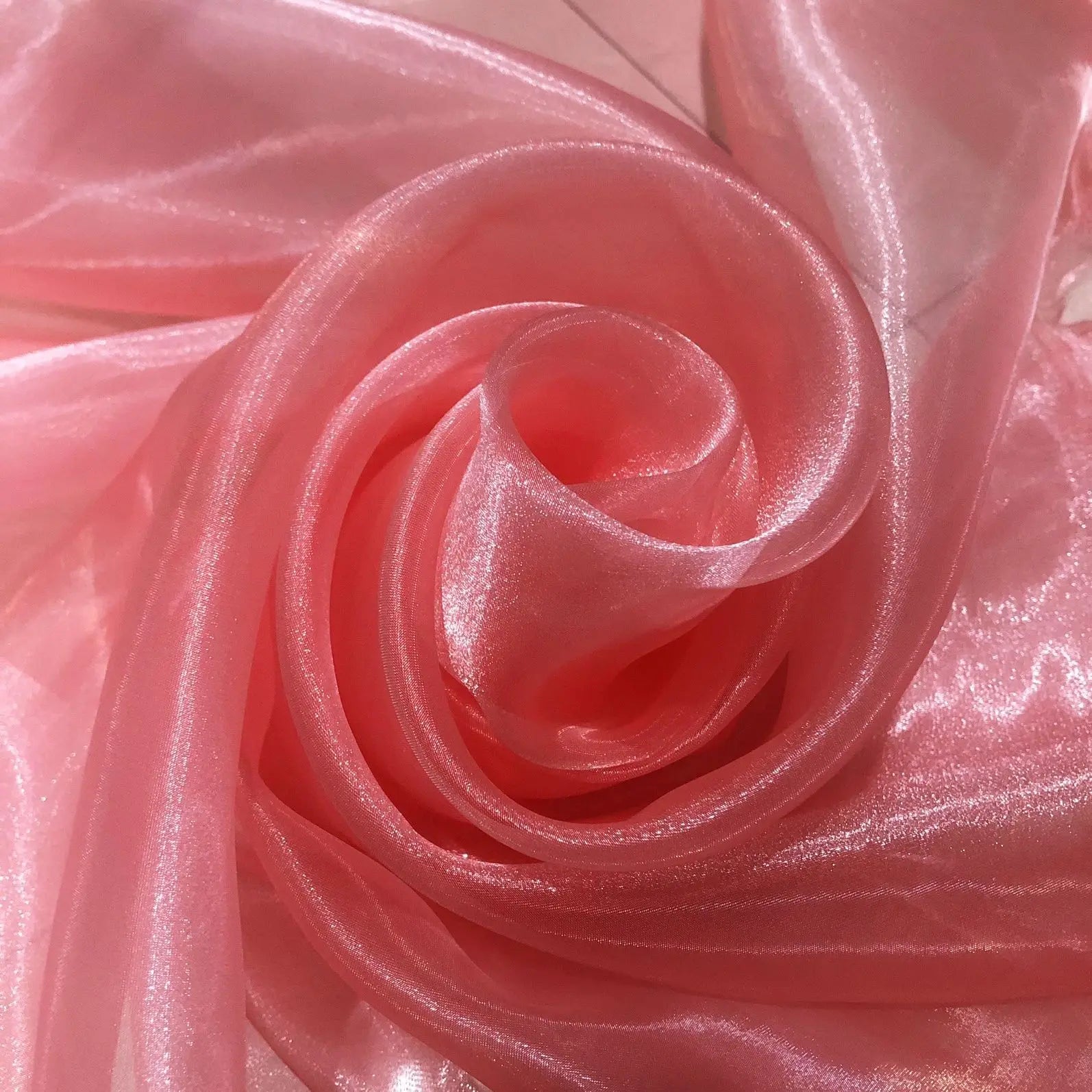 Transparent metallic organza fabric suitable for weddings formal gowns party decorations and bow decorations