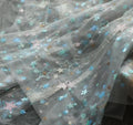Star Iridescent Sequin Mesh Fabric - 1.5M Wide Embroidered Tulle