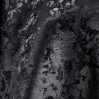 قماش جاكار نباتي خطي أبيض، سترة مطرزة بملمس إبداعي، تنورة بدلة، قماش مصمم للملابس