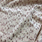 Shiny Beige Glitter Gold Velvet Elastic Fabric - High Quality 140cm