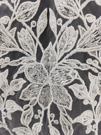 Pegatinas de flores de encaje bordado blanco, materiales de decoración para vestidos de boda, accesorios de diseño DIY