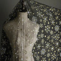 Gold Powder Mesh Snowflake Pattern - Princess Dress Children's Cape DIY Sewing Fabric