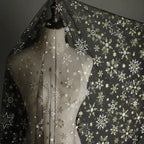Gold Powder Mesh Snowflake Pattern - Princess Dress Children's Cape DIY Sewing Fabric