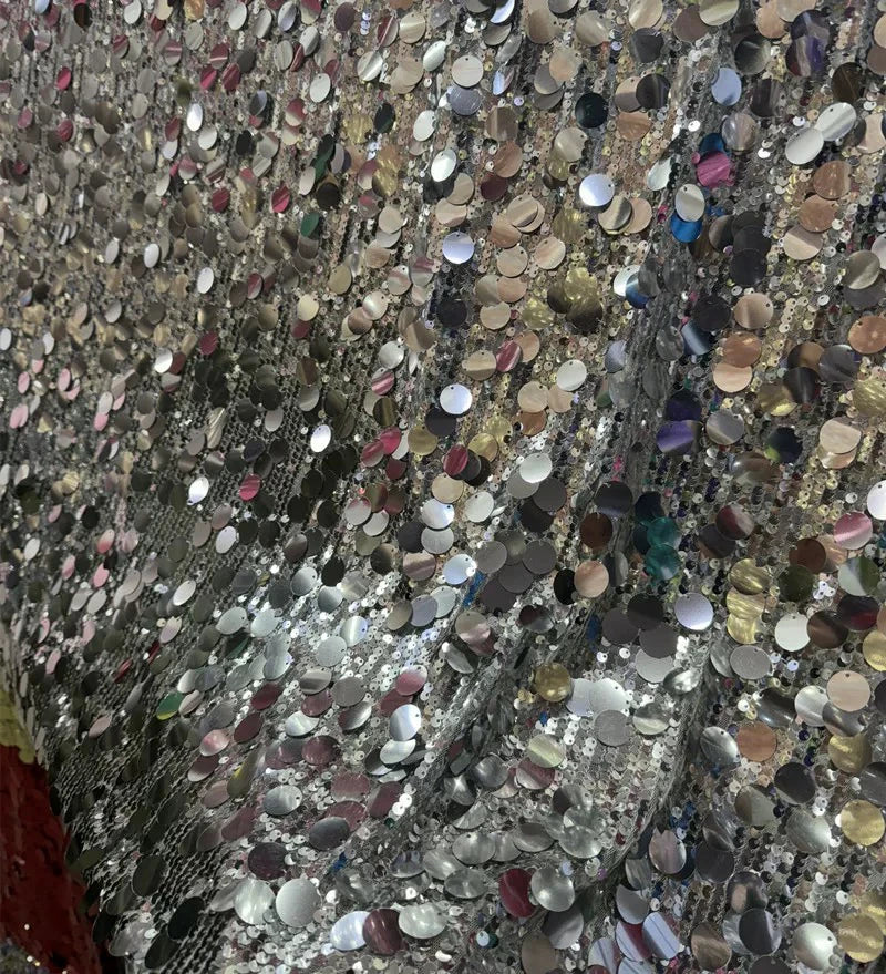 Tela de lentejuelas grandes para fondo: glamurosa para eventos y ropa de noche