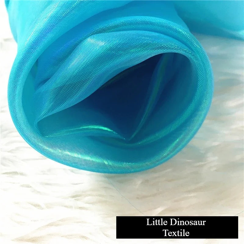 شبكة سيمفونية مشفرة، خيوط زجاجية، نسيج مسطح ملون، خيوط حرير لامعة، ملابس، ديكورات زفاف، ملابس أطفال، قماش زفاف