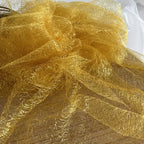 Gold Thread Iridescent Tulle Lace - Luxury for Stage Wear & Decor