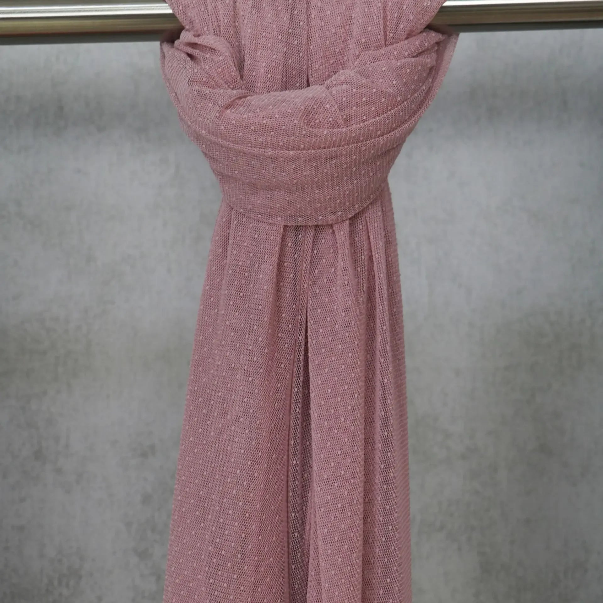 Polka Dot Mesh Organza Fabric - Refined Sheer Material