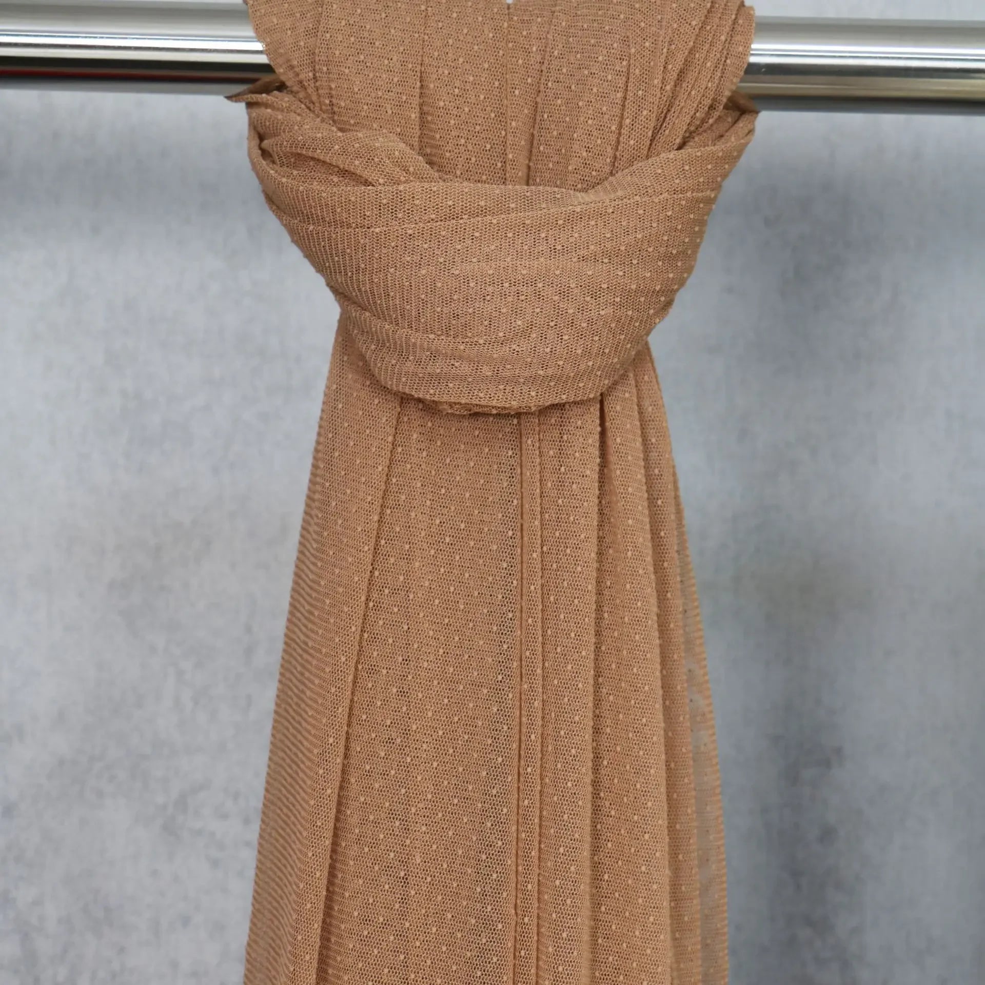 Polka Dot Mesh Organza Fabric - Refined Sheer Material