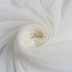 Tela de organza de malla con lunares: material transparente refinado