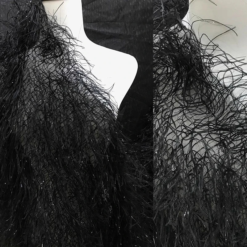 Lurex Feather Fringe Yarn - Sparkly for Performance Gowns & DIY