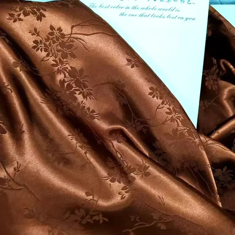 قماش ساتان أسيتات مقلد ناعم من الجاكار - خامة فاخرة، 145 سم