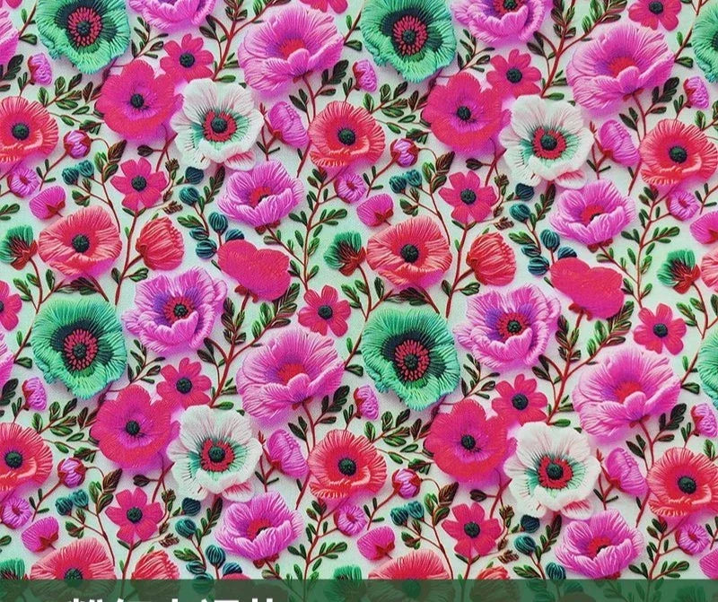 قماش قطني مطبوع رقميًا بتجعد لحاء الشجر - قابل للتنفس 150 سم