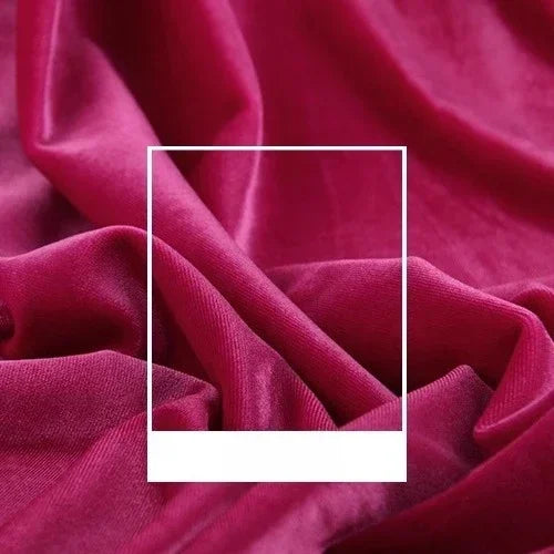 High Quality Velvet Solid Color Elastic Fabric - Luxurious Material 150cm