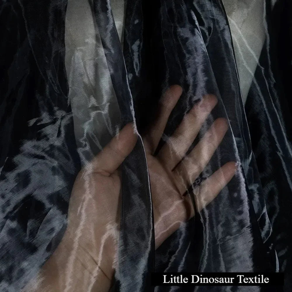 High-density Yarn Organza Fabric 5050 Matte Brocade Polyester Glass Yarn Dress Wedding Dress Women's Fabric Home Handmade