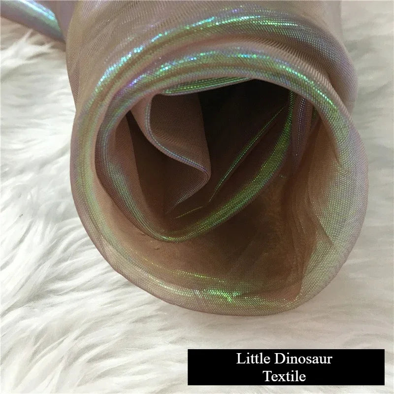 شبكة سيمفونية مشفرة، خيوط زجاجية، نسيج مسطح ملون، خيوط حرير لامعة، ملابس، ديكورات زفاف، ملابس أطفال، قماش زفاف