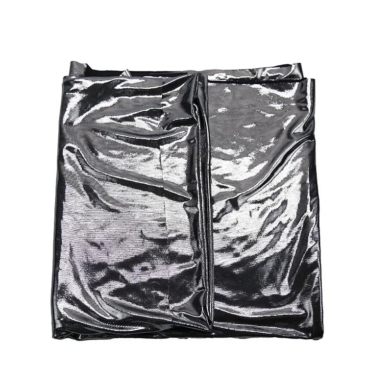 قماش جلدي معدني ذهبي فضي - مادة مرنة فائقة النحافة 150 سم