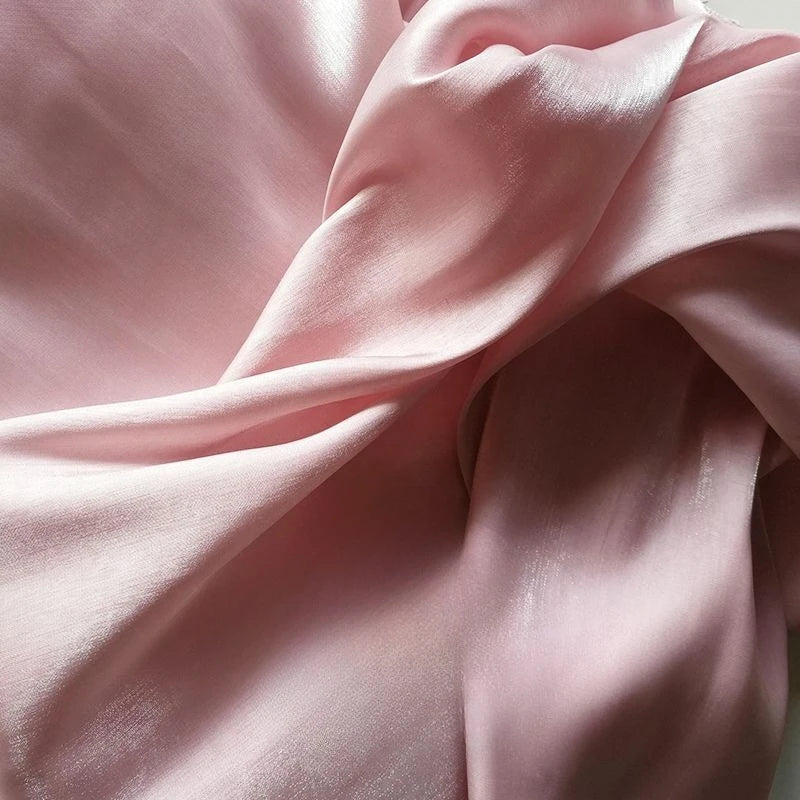 Soft and Shiny Metallic Cool Breeze Satin with Texture Suitable for Wedding Dresses Formal Gowns Designer Clothing Fabrics