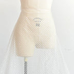 White Size Grid Glitter Embroidery Lace Fabric for Wedding Dress DIY Handmade Material