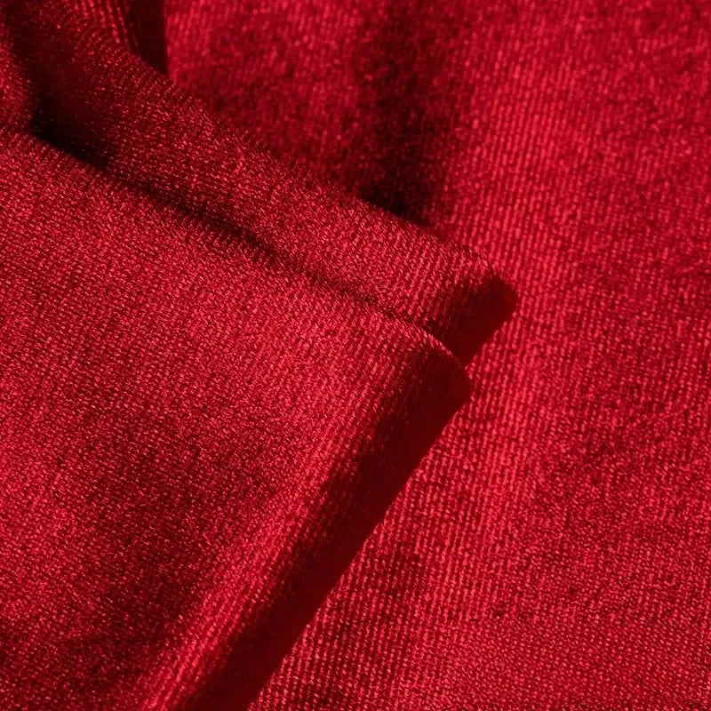Solid Velvet Fabric - Glossy Four-Sided Elastic Material 160cm
