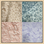 قماش كريب جاكار بابل - خامة فستان بنقشة زهور كبيرة بارزة