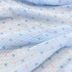 قماش الفقاعات المجعدة - مادة ناعمة الملمس بنمط قلب الخوخ