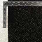 Black Glittering Elastic Fabric â€?Silver & Gold Threads with Crystal Embellishments - fabric photo 4